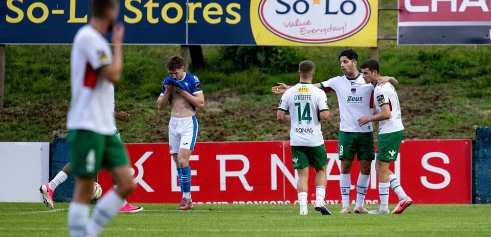 Players interacting on the field during a match
