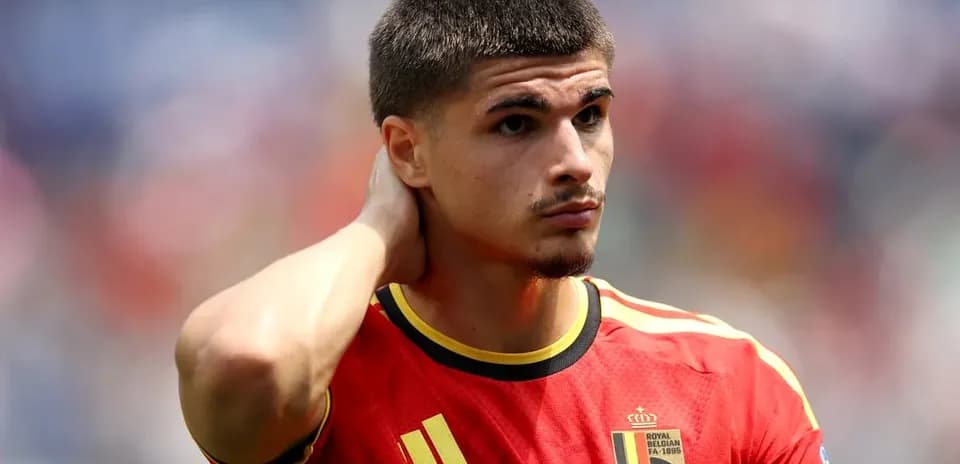 Player in Belgium kit during a match