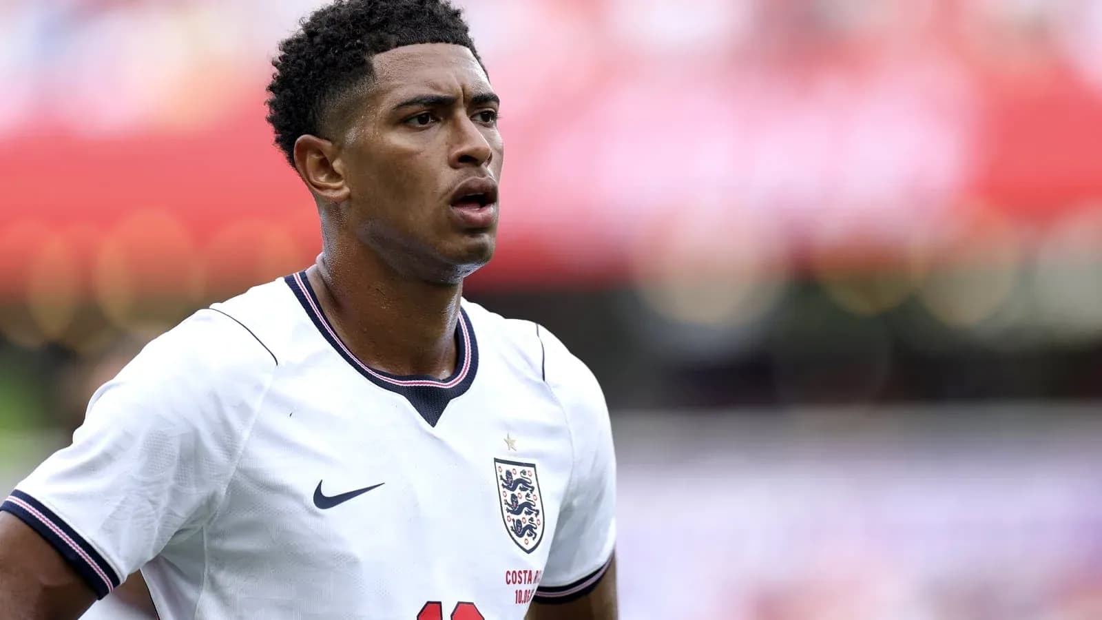 Player in England kit during match action