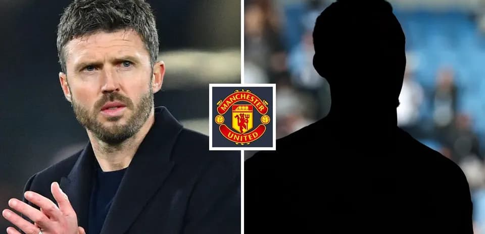 Michael Carrick and silhouette of a player with logos