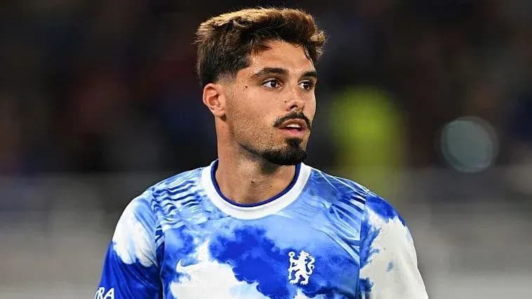 Player in blue Chelsea jersey during match