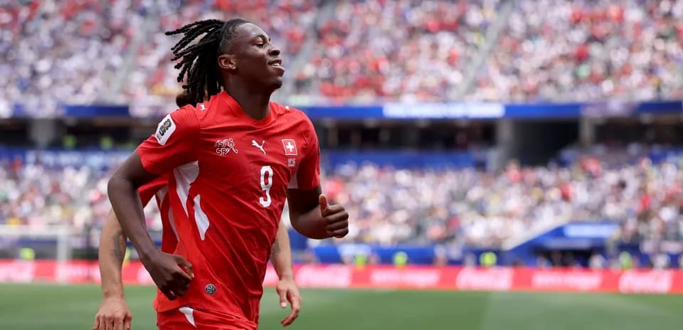 Player celebrating on the field during a match