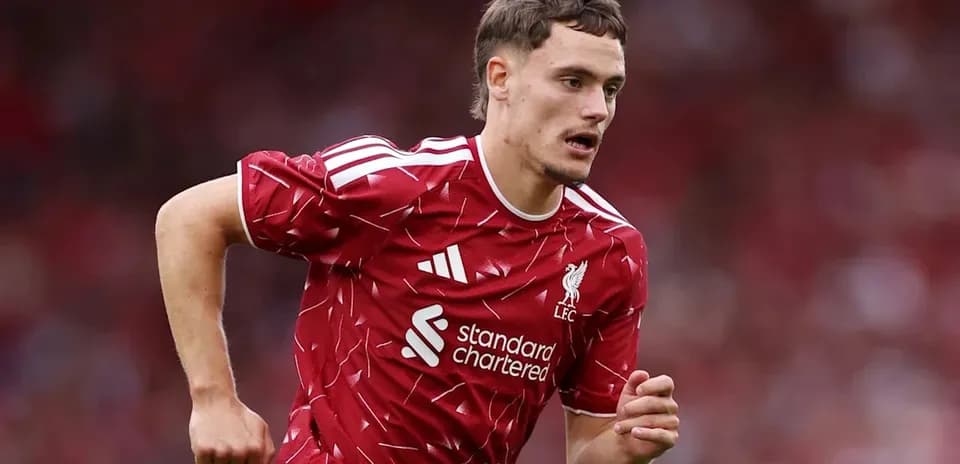 Player running during a Liverpool match