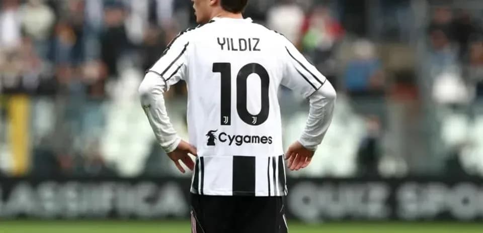 Player Yildiz wearing jersey number 10 during match