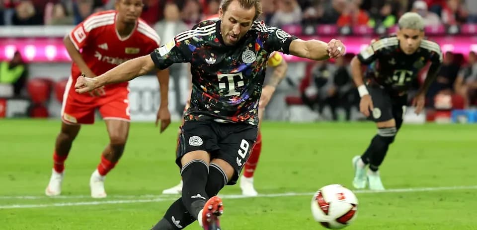 Player kicking the ball during a penalty kick