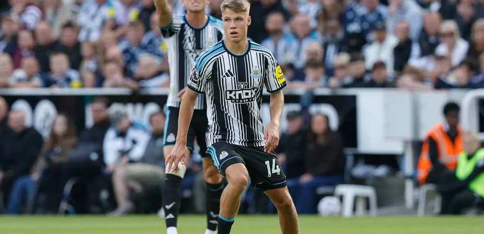 Newcastle player in action during a match
