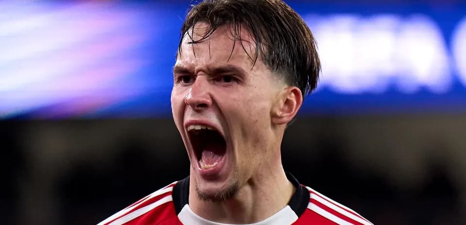 Player celebrating passionately after a goal