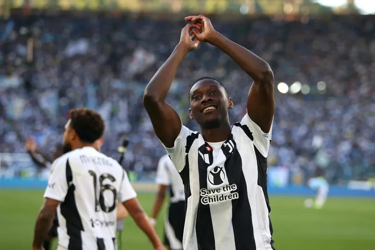 Player celebrating with fans after the match