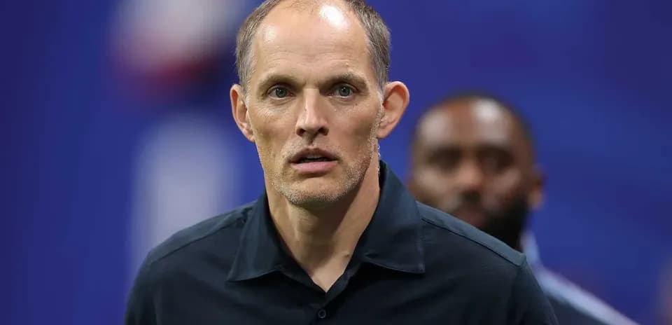 Coach looking serious before the match