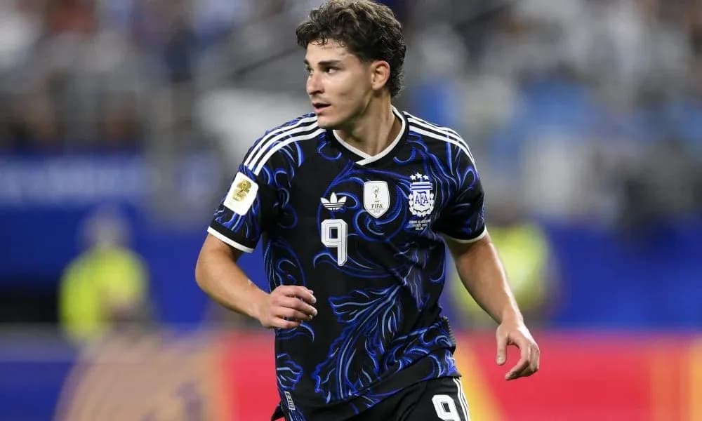 Player in black Argentina kit during match