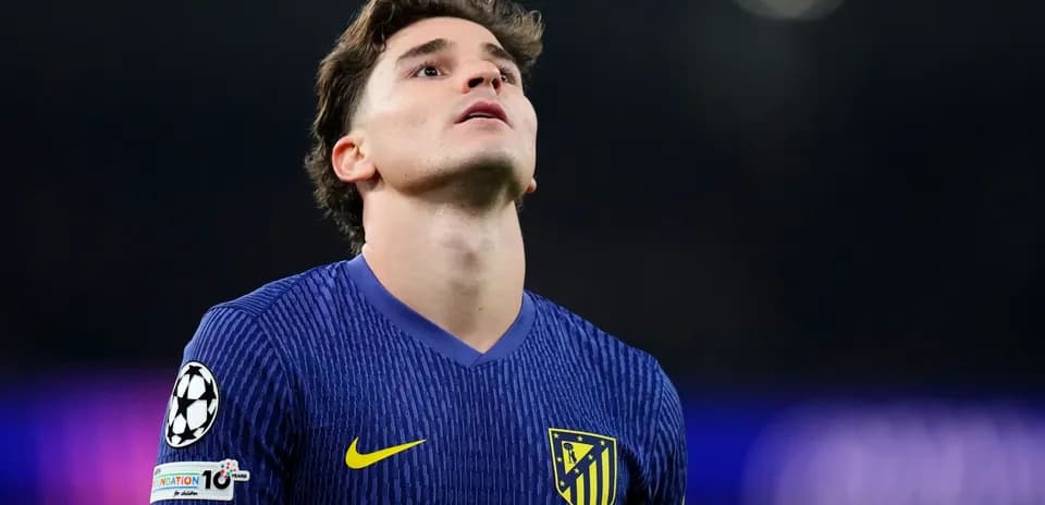 Player looking up during a match in blue jersey