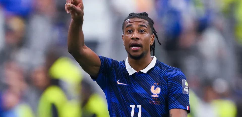 Player gesturing during a football match
