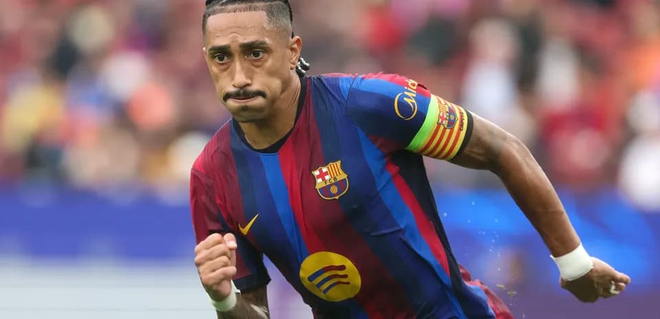 Barcelona player running during a match