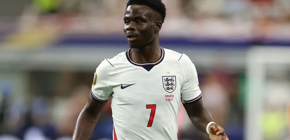 Player wearing England kit during a match