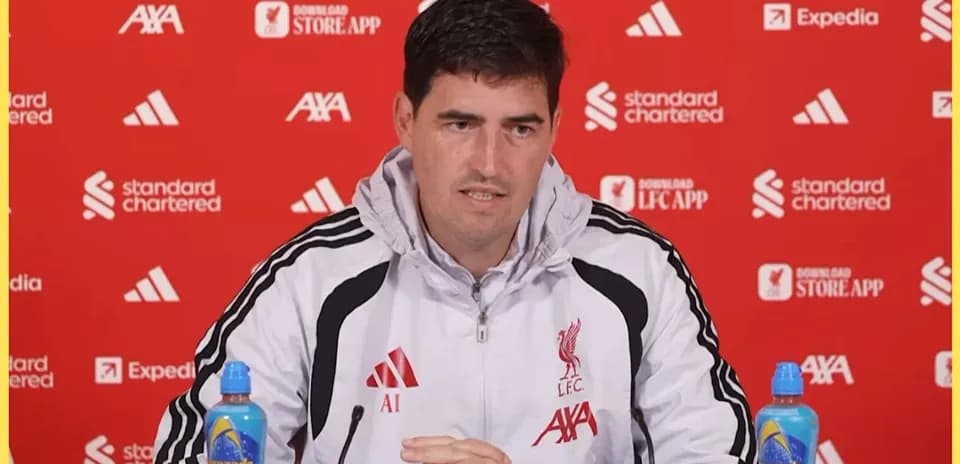 Manager speaking at Liverpool press conference