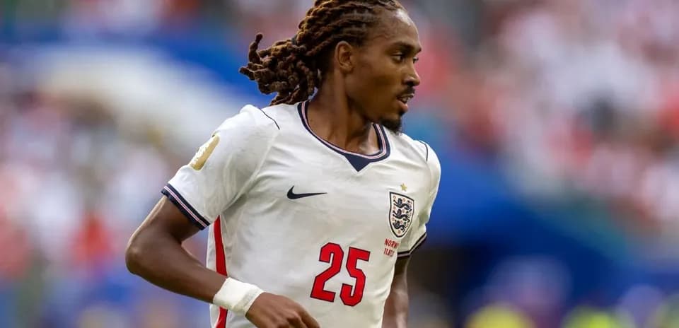 Player wearing England kit during a match