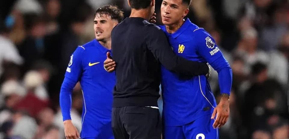 Chelsea players and coach interacting after the match