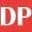 Red background with letters D and P