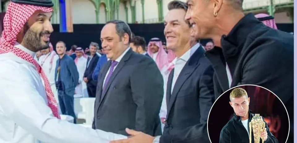 Meeting with sports figures at event in Saudi Arabia