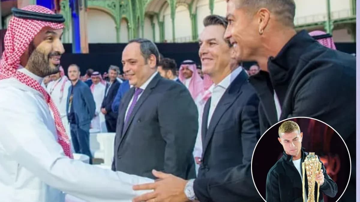 Meeting with sports figures at event in Saudi Arabia