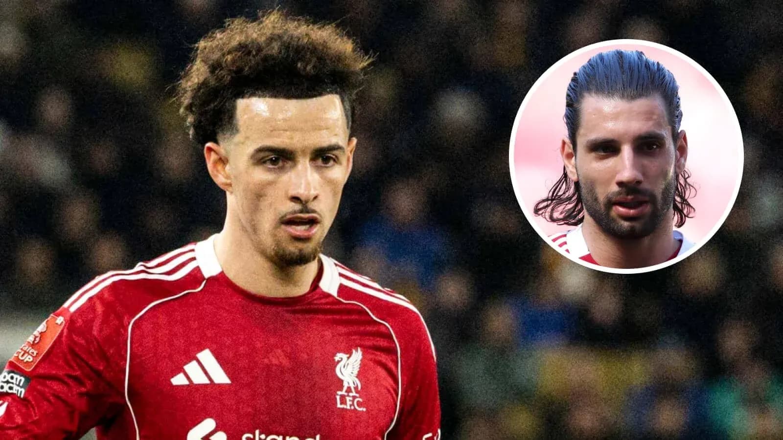 Liverpool player during match with focused expression