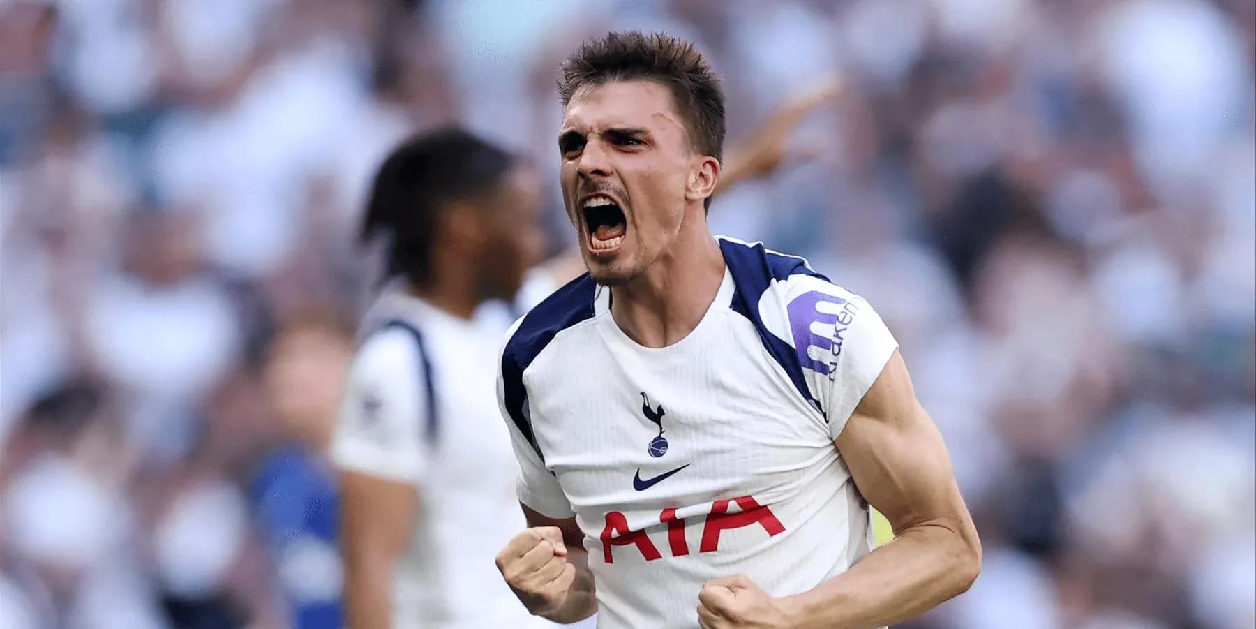 Tottenham player celebrating a goal