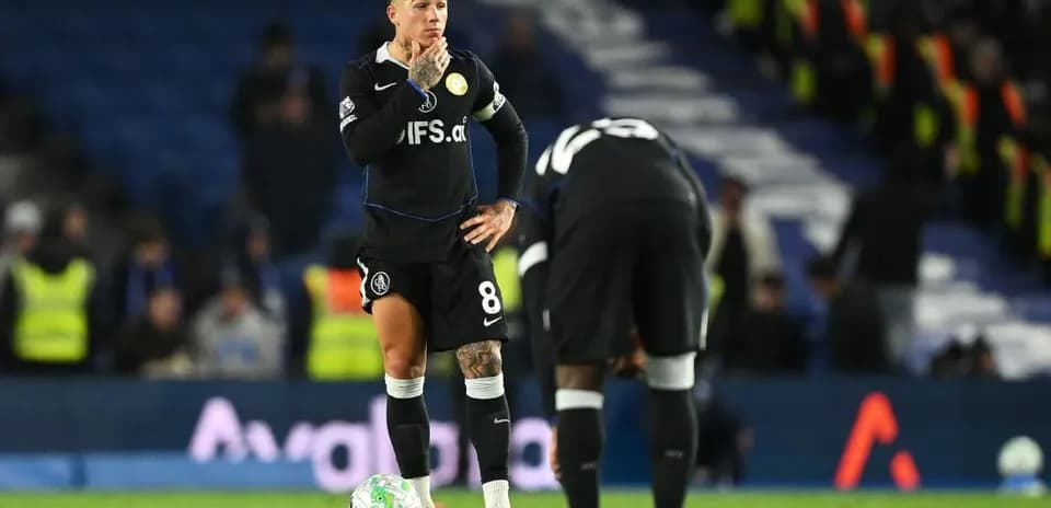 Chelsea player during Premier League match against Brighton