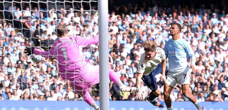 Goalkeeper making a save during a match