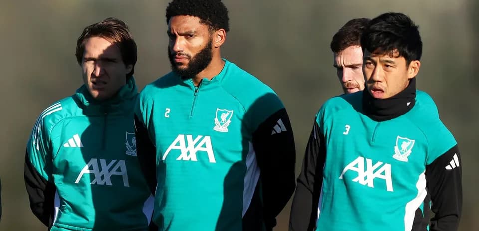 Players standing together during training session