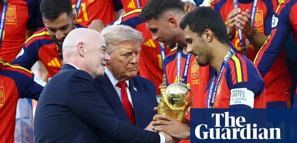 Presentation of FIFA World Cup trophy to Spain team