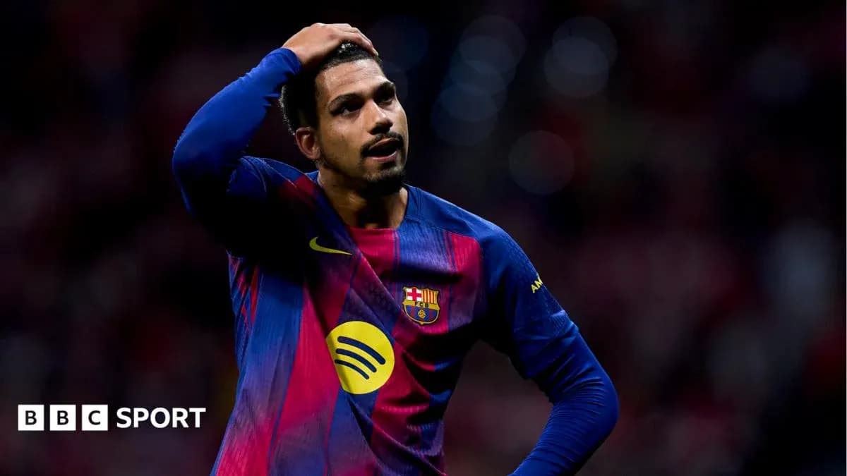 Barcelona player looking frustrated during match