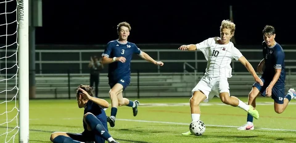 Player attempting to score while goalkeeper is down