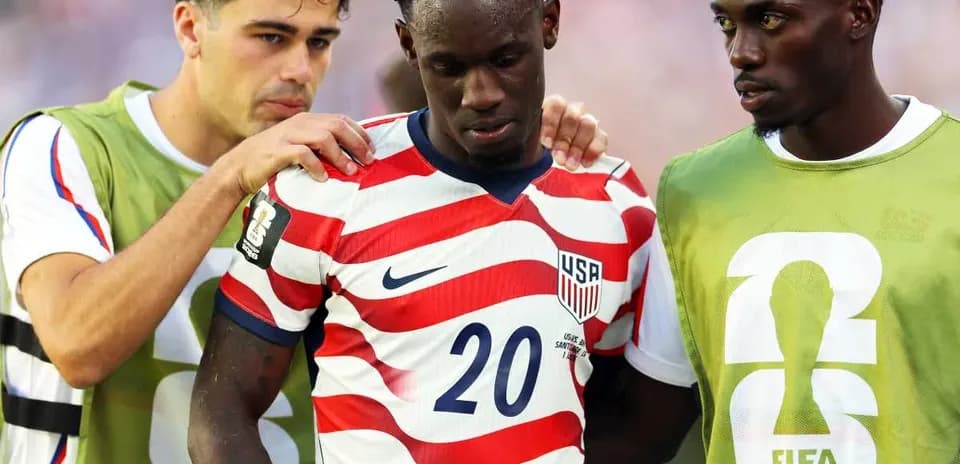 USA players during World Cup match against Belgium