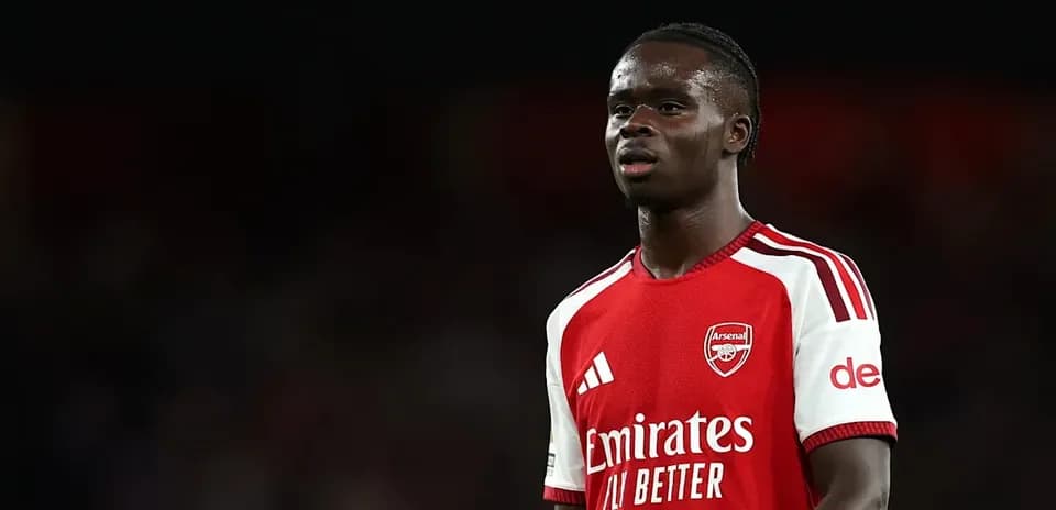 Arsenal player on pitch during match