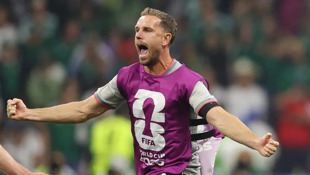 Player celebrating during a FIFA World Cup match