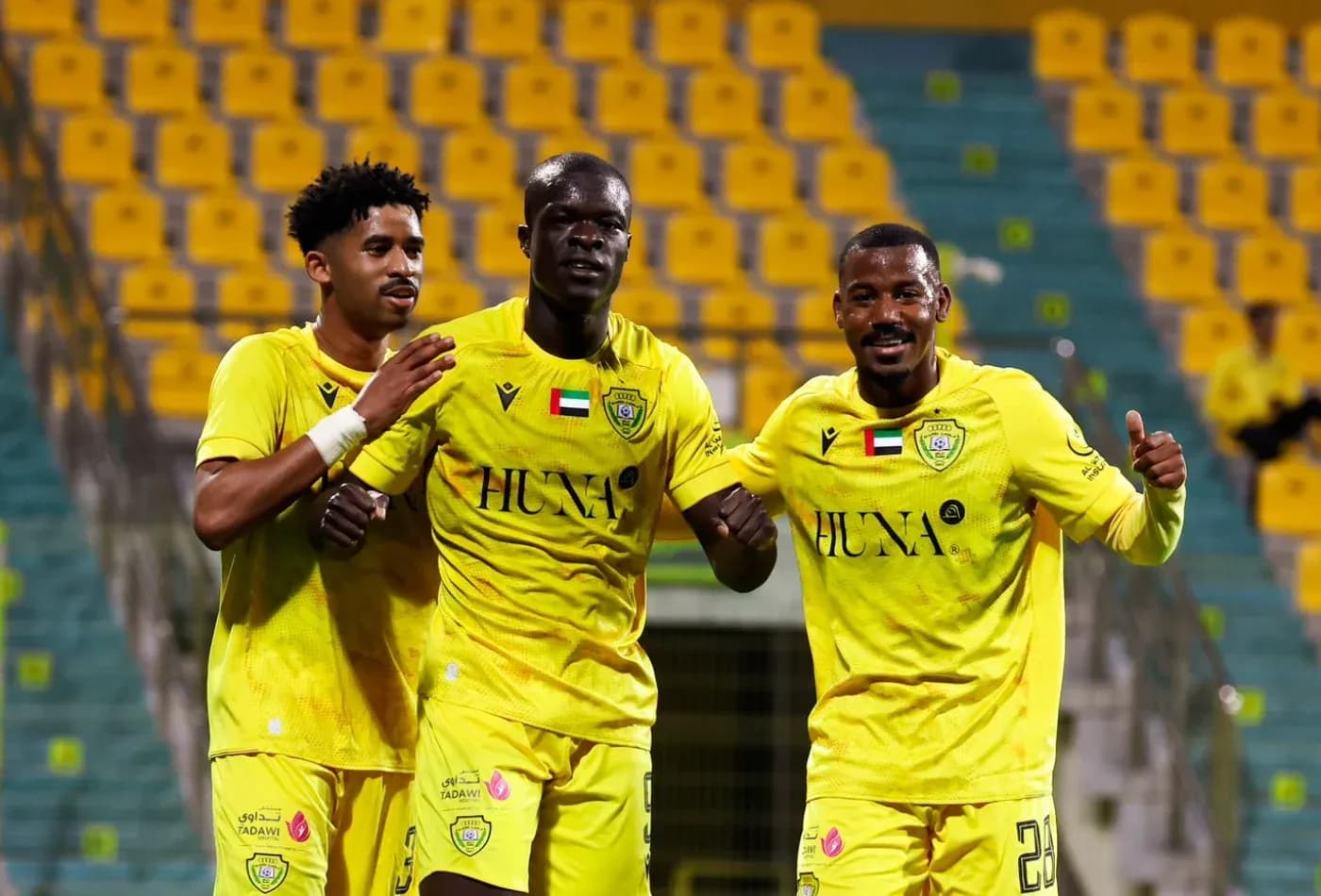 Bani Yas U23 players celebrating a goal