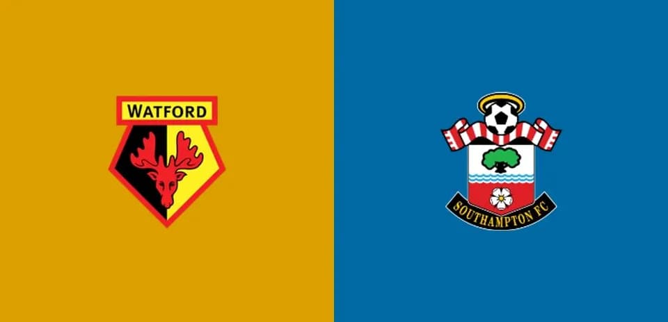 Logos of Watford FC and Southampton FC side by side