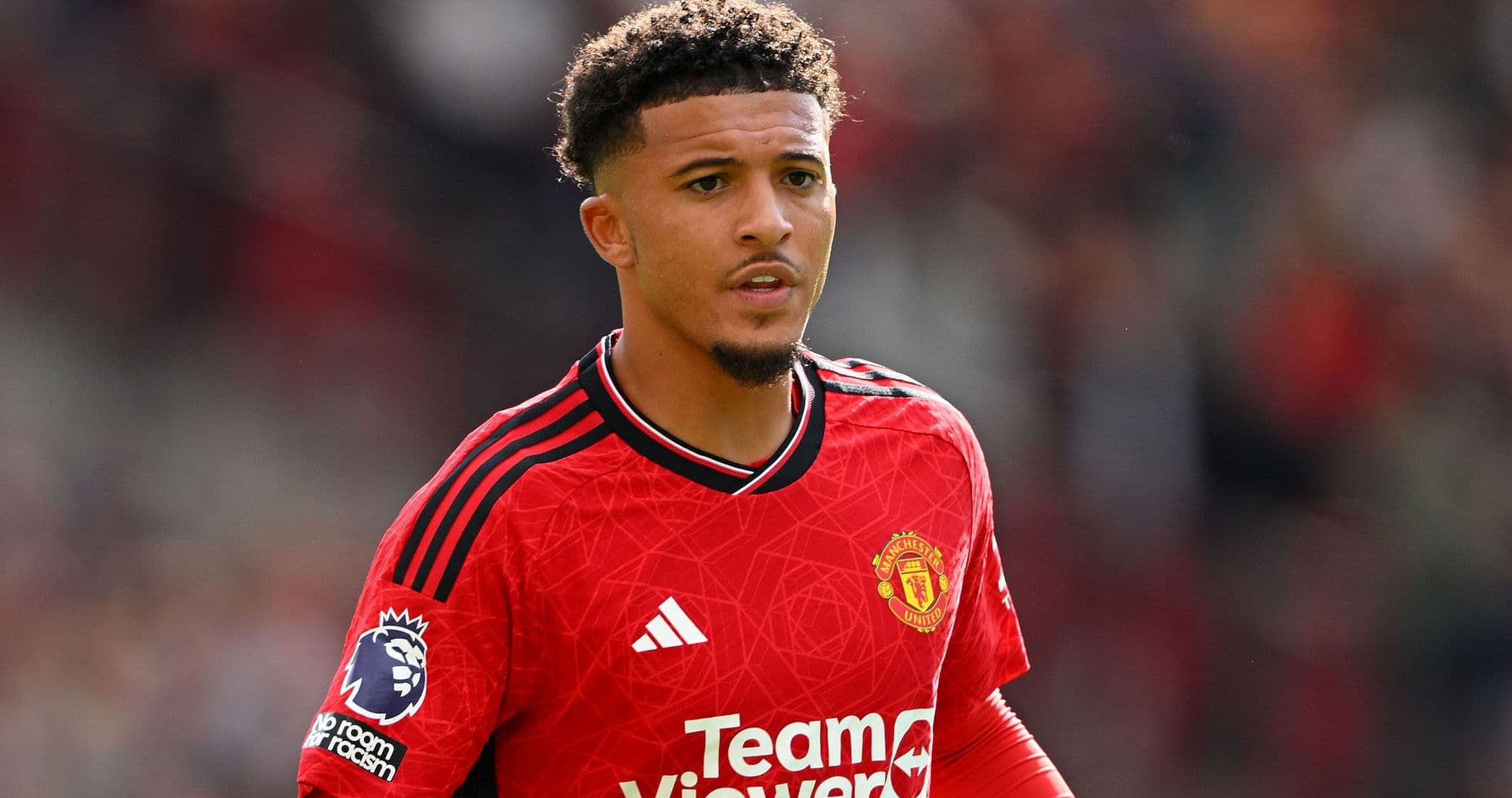 Player in Manchester United kit during match