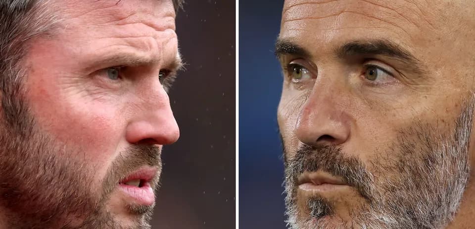 Two coaches in profile during a match