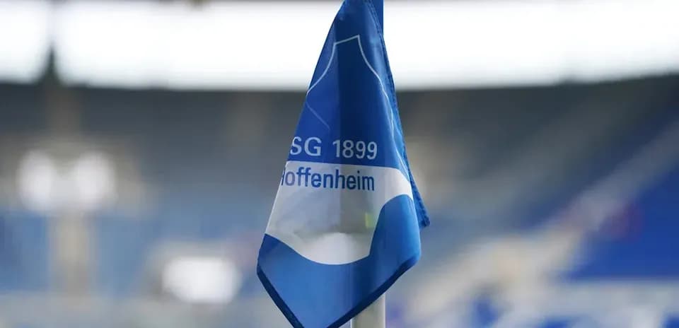 Corner flag of TSG 1899 Hoffenheim at stadium