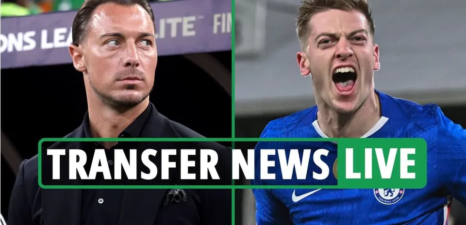 Football manager and player during transfer news segment