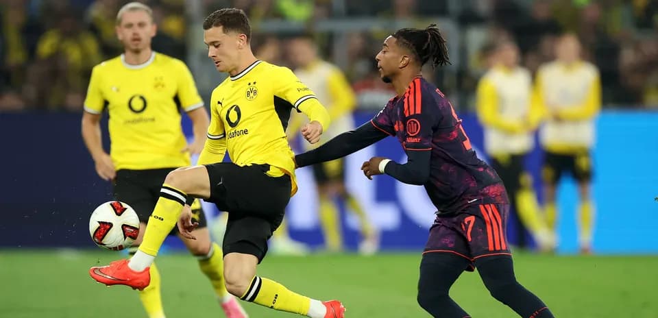 Player attempting to control the ball during match