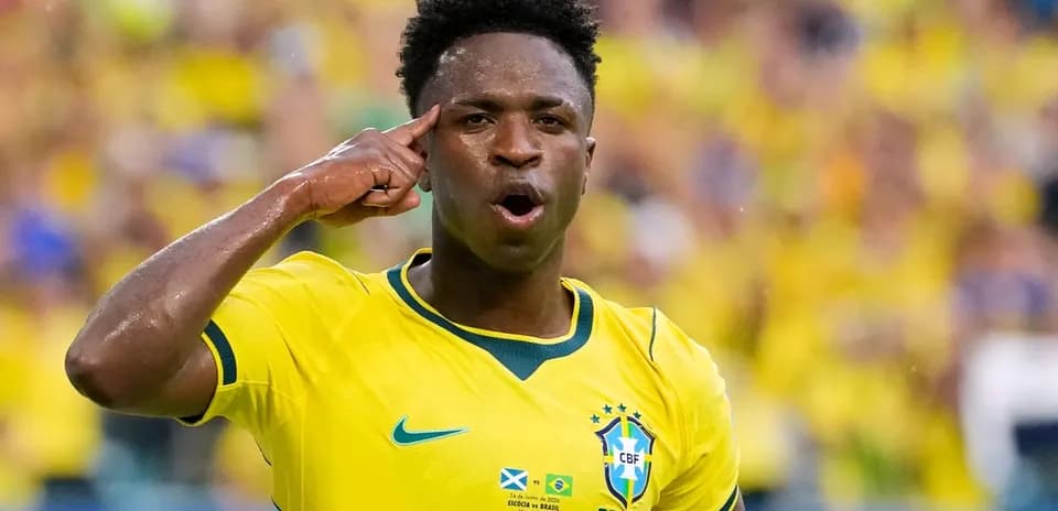 Player celebrating with gesture during match