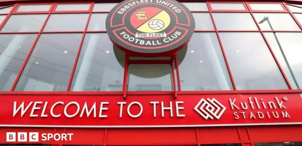 Entrance of Kuflink Stadium, home of Ebbsfleet United