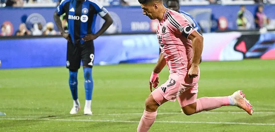 Inter Miami player taking a penalty kick