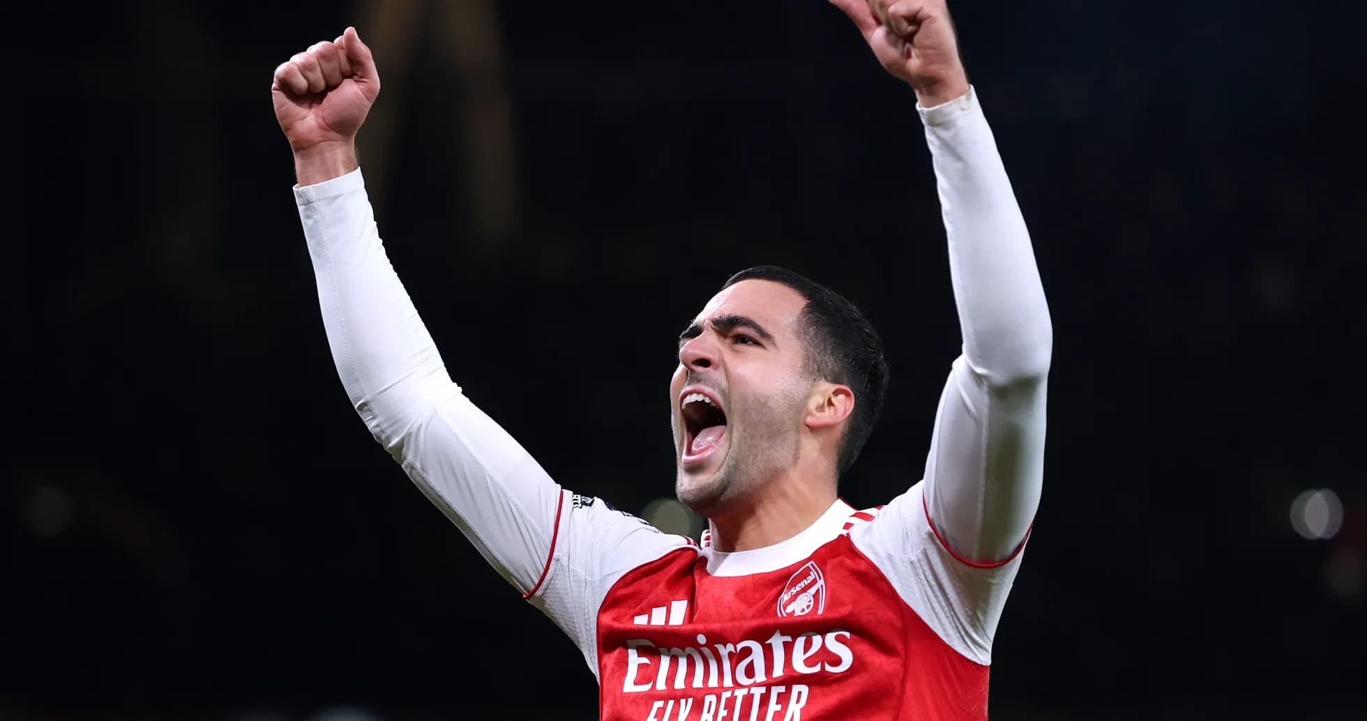 Player celebrating victory with raised fists