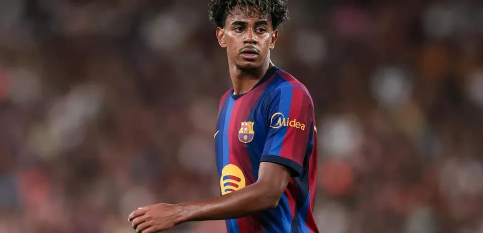Barcelona player during a match on the field