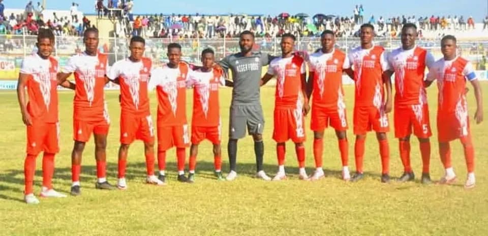 Kano Pillars team lineup before the match