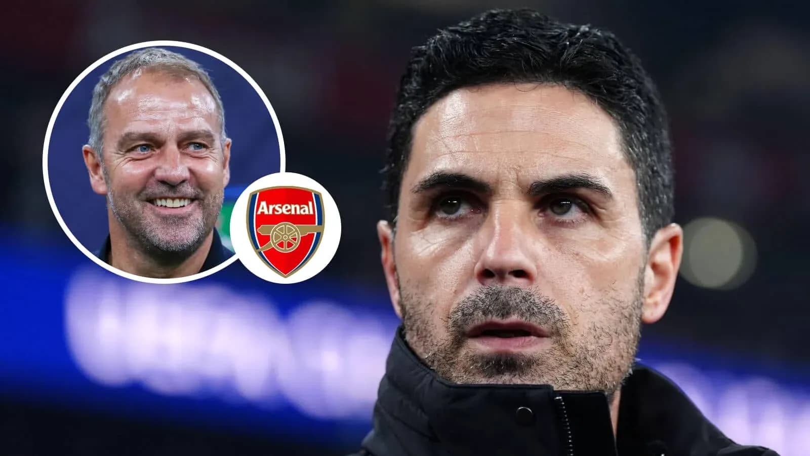 Arsenal manager Mikel Arteta focused before a match
