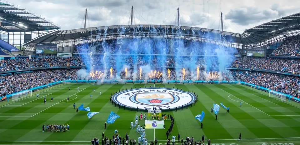 Manchester City stadium before UEFA match